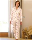 Slenderella Floral Long Sleeve Cotton Pyjamas Abigail